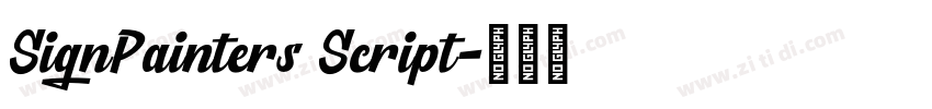 SignPainters Script字体转换 SignPainters Script字体转换